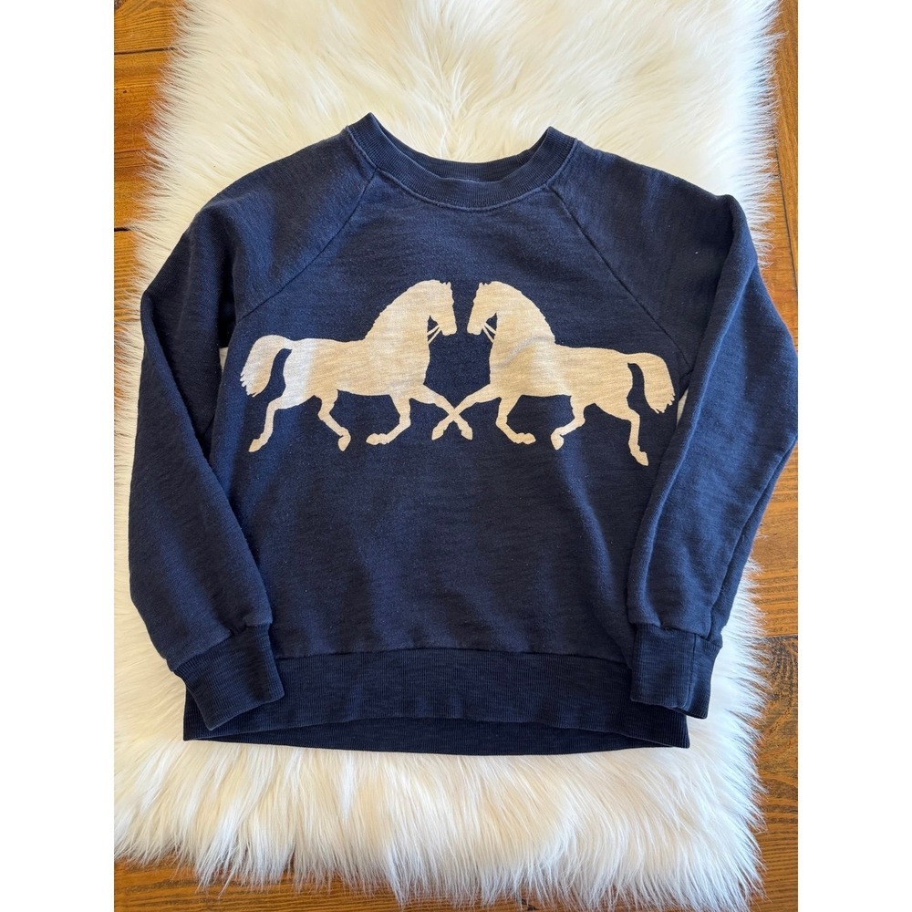 J Crew‎ women's XS horse navy sweater